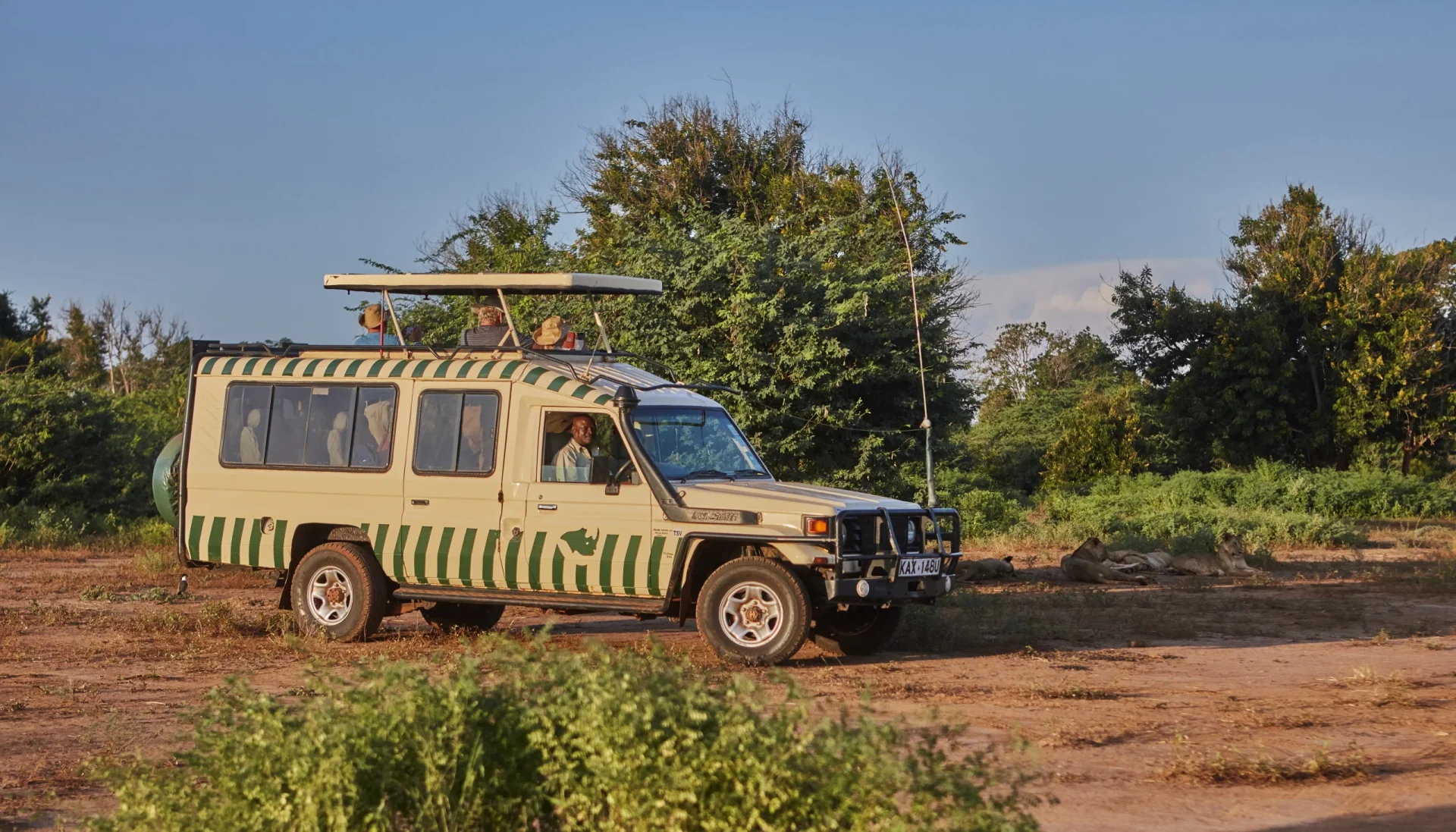 Safari vehicle in Kenya